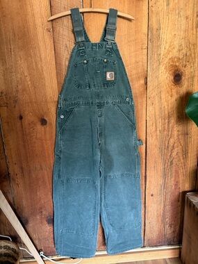 Carhartt Green Duck Canvas Overalls